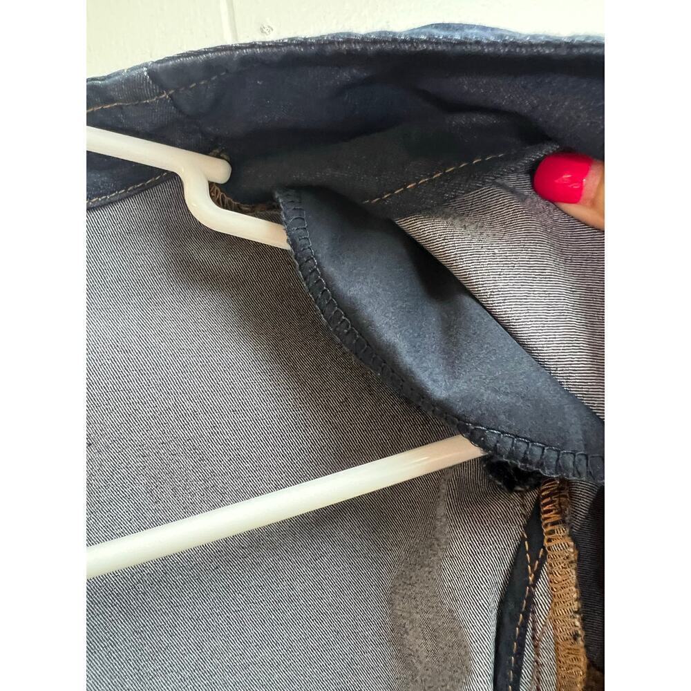 Chicos Women's Western Blue Denim Jacket Long Gold Clasp Pockets 0 - Picture 12 of 13